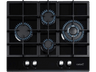 Placa de gas - Cata LCI 6031, 4 zonas, Gas Natural, 64 cm, Negro