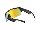 Gafas IA - CellularLine Fast Vision, Bluetooth, Con protección UV, Compatible con asistente de voz, Negras con cristal multicolor