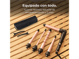 Rizador - Cecotec SurfCare MultiWaves, 5 cabezales, 140 a 200 ºC, Estuche, Guante térmico, Pinzas, Negro