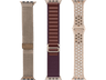 Correa - Friendly License FRSWB084, Pack de 3 Correas, Apple Watch 38/40/41 mm, Silicona, Acero Inoxidable y Nylon, Fancy Mix
