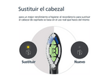 Recambio para cepillo dental - Philips Optimal White HX6063/88 , Cabezal Sonicare, Pack 2+1, Blanqueador, Control antiplaca, Suavidad media, Negro