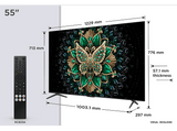 TV Mini LED 55 - TCL 55C6K, UHD 4K, AiPQ Pro Processor, Smart TV, DVB-T2, GoogleTV, Negro