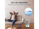 Climatizador evaporativo - Cecotec EnergySilence 3500 Cool Compact, 65 W, Depósito 3,5 L, 3 velocidades, Oscilación 70º, 2 enfriadores, Blanco