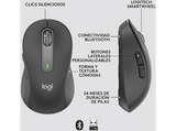 Ratón inalámbrico - Logitech Signature M650, Para manos grandes, Bluetooth-USB, Clics silenciosos, Windows, macOS, Personalizable, Negro
