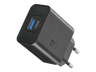 Cargador móvil - CellularLine ACHSMUSB2PD45WK, Compatible con Samsung, 45W, Carga Rápida, 1x USB y 1x USB-C, Negro