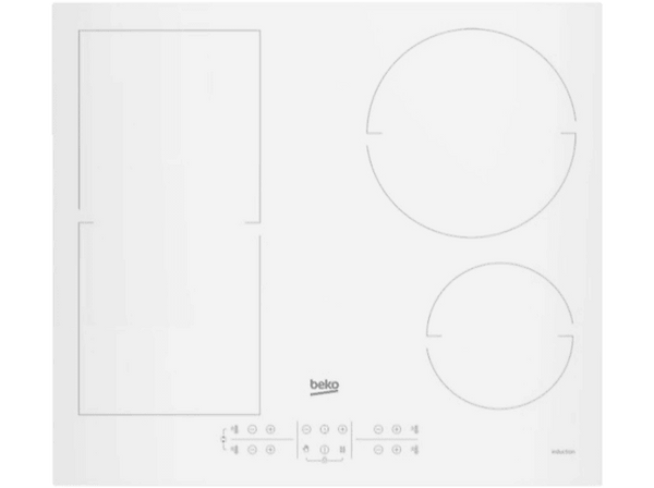 Encimera - Beko HII64200FMTW, Inducción, Eléctrica, 4 zonas, 21 cm, Blanco