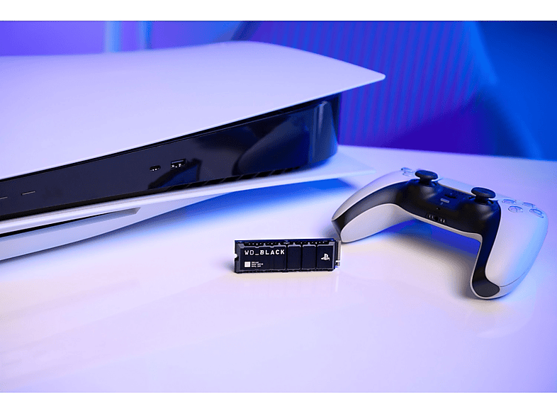 Disco duro SSD interno 2TB - WD_Black SN850P NVMe SSD, Almacenamiento para consolas PS5™, Hasta 7300MB/s, Negro