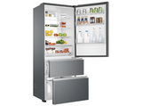 Frigorífico combi - Haier 3D 70 Series 3 A3FE743CPJ, No Frost, 190 cm, 450 l, Motor Inverter, 3 puertas, Titanium