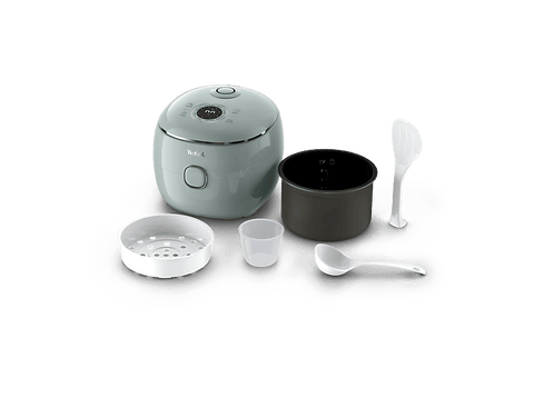 Arrocera - Tefal Multifunción POP, 0.7 L, Hasta 4 raciones,  Tecnología Smart NFC, Compacta, Bol Antiadherente,  Cesta vaporera, 8 programas