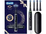 Cepillo eléctrico - Oral-B iO 6S, 5 modos, Seguimiento con app, Pantalla interactiva, Sensor de presión, 4 cabezales, Negro mate, Edición Navidad