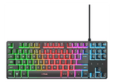 Pack gaming - Trust GXT 794 3-in-1 Gaming, Teclado + Ratón + Alfombrilla, Teclas iluminadas, Negro