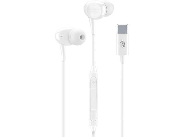 Auriculares - Music Sound Arms, Control remoto, Micrófono integrado, USB-C, Blanco