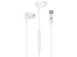 Auriculares - Music Sound Arms, Control remoto, Micrófono integrado, USB-C, Blanco
