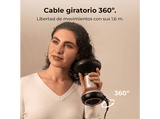 Secador - Cecotec Bamba IoniCare MagiCurls Black, 800 W, 3 temperaturas, 2 velocidades, Cable 360º, Tecnología iónica antifrizz, Difusor, Black