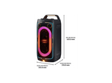 Altavoz de gran potencia - Samsung MX-ST40F/ZF, Portátil para fiestas, Asa de transporte y ruedas, Iluminación personalizable, Aut 12h, 160 W, Negro