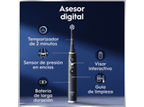 Cepillo eléctrico -  Oral-B iO 6s, Pack doble,  5 modos, Seguimiento con app, Pantalla interactiva, Sensor de presión, Estuche de viaje, Negro y rosa