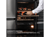 Vinoteca - Haier HWS247FAH1 Wine Cave 60 Series 7, Temperatura 5 - 20 grados, 247 botellas, Iluminación LED 3D, Wi-Fi, Negro