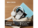 Auriculares inalámbricos - Sony WH-CH535G, Bluetooth 6.0, 55 h batería, Carga rápida, 360 Reality Audio, Conexión multipunto, Diadema, Verde