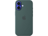 Apple Funda de silicona con MagSafe para iPhone 16, Verde lago