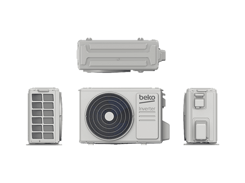 Aire acondicionado Split 1 x 1 - Beko BEHPP 120/BEHPP 121, WiFi, Función Deshumidificar, Turbo, Blanco
