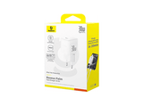 Cargador de pared - Baseus PALM, 30W, Tipo C, Carga rápida, Tamaño extrapequeño, Control inteligente de temperatura, Universal, Blanco