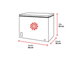 Congelador horizontal - Midea MDRC211FZE01, 143L, 85 cm Alto, Inverter, Fast Freezing, Control Electrónico, Blanco