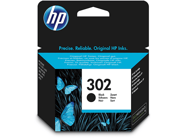 Cartucho de tinta - HP 302,  Negro, F6U66AE