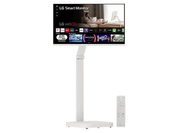 Monitor - LG Smart Monitor Swing 32U721SAW-W, 32" UHD 4K, 60 Hz, 5ms, VA, Altavoces Incorporados, Blanco