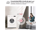 Lavadora secadora - LG W4X1085NWH, 8Kg/5 kg, 1400 rpm, 10 programas, Steam™, ThinQ™, Blanco