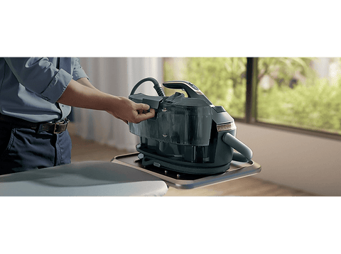 Centro de planchado - Philips PerfectCare 8000 PSG8200/70, Presión de 9 bar, Tecnología OptimalTEMP, Suela Nanotitanio SteamGlide, Deposito agua 1,4 l