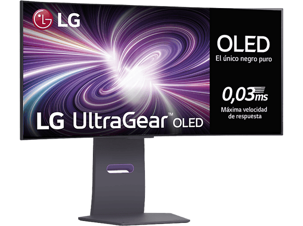 Monitor gaming - LG 39GS95QE, OLED UltraGear™ Curvo 39", WQHD, 0.03 ms, 240 Hz, HDMI x2, Morado Grisáceo