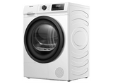 Secadora bomba de calor - Hisense DHQE900UWDC, 9 kg, 16 programas, Anti arrugas, Secado automático, Blanco