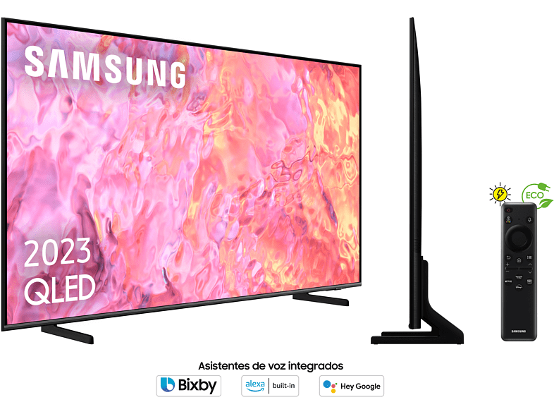 TV QLED 75 - Samsung TQ75Q64CAUXXC, UHD 4K, Quantum Processor Lite 4K, Smart TV, DVB-T2 (H.265), Negro