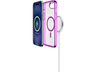 Funda móvil - CellularLine ICONIC MAG, Apple, Para iPhone 16e, Compatible con MagSafe, Rosa y Transparente