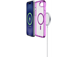 Funda móvil - CellularLine ICONIC MAG, Apple, Para iPhone 16e, Compatible con MagSafe, Rosa y Transparente
