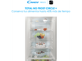 Frigorífico combi - Candy Fresco, CCE4T620EW, Total NoFrost Circle+, 200 cm, 377 l, Iluminación LED, Super freezing, Blanco
