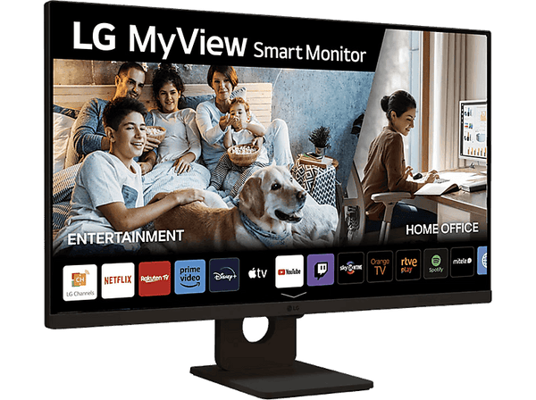 Monitor - LG 27SR50F-B, 27 ", Full-HD, 5 ms, 60 Hz, Smart TV, webOS23, HDR10, HDMI 2.1, Negro