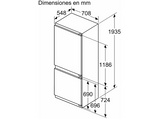 Frigorífico combi integrable - Balay 3KID967F, No Frost, 193.5 cm, 381 l, Extra Ventilación, Blanco