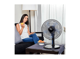 Ventilador de sobremesa - Taurus Boreal 12 Legend, Siistema oscilación/inclinación, 5 aspas, 30cm, 45W, 3 velocidades, Azul y negro  
