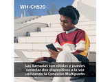Auriculares inalámbricos - Sony WH-CH520, Bluetooth, 50 horas de autonomía, Carga rápida, 360 Audio, Conexión multipunto, Cascos diadema, Amarillo