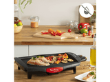 Plancha de asar - Moulinex Accessimo CB560811, 1.800 W, Termostato Multiposición, Recubrimiento Antiadherente, Negro