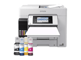 Impresora tinta - Epson EcoTank Pro ET-5885, Wi-Fi, Multifunción, A4, Fax, Pantalla Táctil, ADF, Blanco