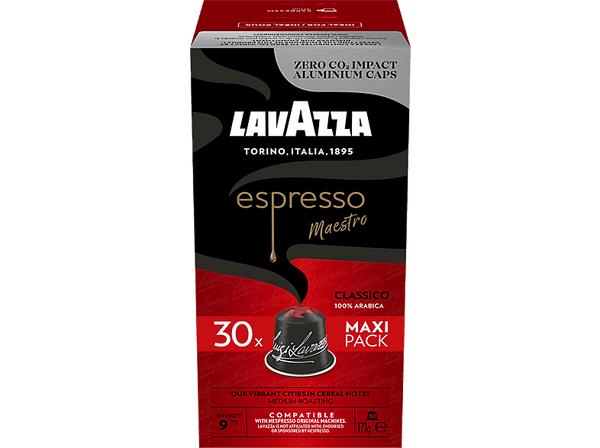 Cápsulas monodosis - Lavazza Espresso Clásico, 30 unidades, Compatibles con máquinas Nespresso, 171 g