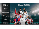 TV Mini LED 55 - Haier M90E Series H55M90EUX, Smart TV, UHD 4K, Quantum Dot, Dolby Atmos-Vision, Gaming 144Hz, Plata