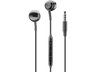 Auriculares - Music Sound Remote, Micrófono integrado, Conexión audiojack 3.5mm, Negro