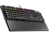 Teclado gaming - NEWSKILL Serike V2, Por Cable, Iluminación RGB, Con reposabrazos, Negro