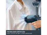 Cepillo de vapor - Rowenta AeroSteam Elite DR9920, Plancha 2 en 1, Vapor y succión, Depósito 200 ml, Interfaz táctil con 3 modos, Azul