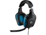 Auriculares gaming - Logitech G432, DTS Headphone:X 2.0, Transductores 50 mm, Negro y azul