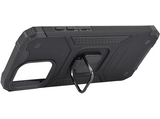 Funda - Isy ISC 6108, Compatible con iPhone 16 Pro Max, Resistente a Golpes, Soporte Plegable Integrado, Negro