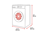 Lavadora carga frontal - Haier X5 Series HW90-BP14357TUIB, 9kg, 1400rpm, Motor Inverter, Wi-Fi, Blanco